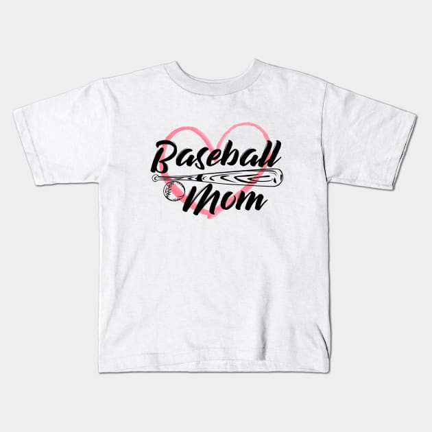 Vintage Baseball Mom Softball Mom Softball Ma Baseball Fan Gift Baseball Game Shirt Softball Team Shirt Softball Lover Baseball Lover Shirt Kids T-Shirt by Curryart